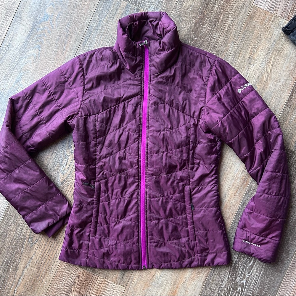 Columbia Women's Quilted Puffer Omni Heat Jacket in Plum